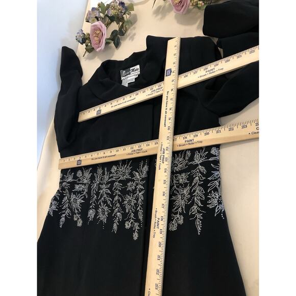 Ben Marc Women Black 2 Pc Skirt Jacket 16 Long Sleeve Formal Preppy Office Siren - Picture 7 of 12